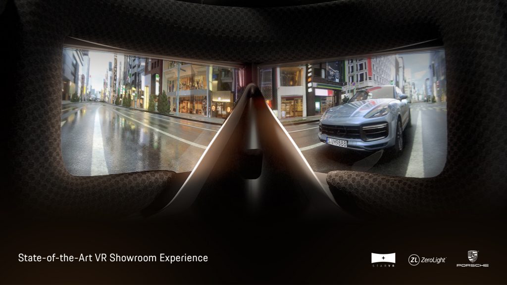 A snapshot of VR showroom - Porsche