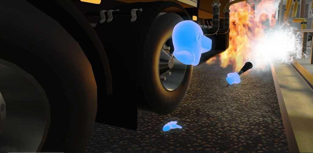 VR training simulation - firefighter training