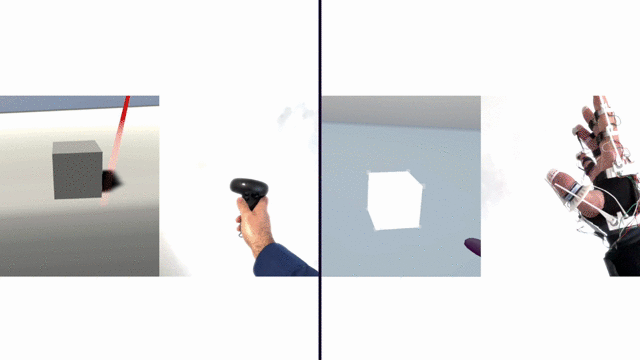 Comparison between VR handset and Magos